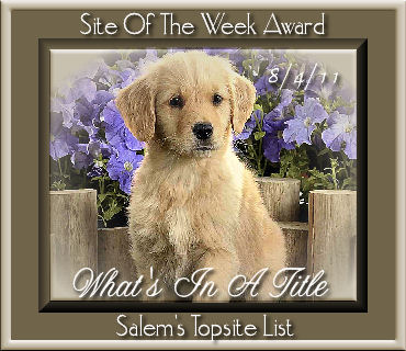 Thanks for the beautiful award, SALEM